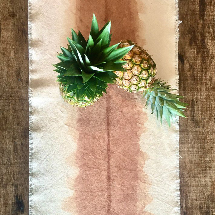 Rustic Canvas Table Runner by Xiapism Natural Dye Sustainable lifestyle products