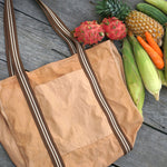 將圖片載入圖庫檢視器 Big Grocery Bag, a solution for not bringing back countless of plastic bags whenever we come home after grocery shopping. By Xiapism Natural Dye Sustainable Fashion
