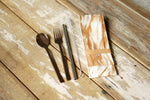 Load image into Gallery viewer, Cutlery Set with rose gold stainless steel cutlery set and a SS304 eco straw- Xiapism Natural Dye

