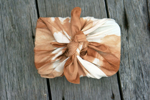 Top view of a lunch box wrap by aFuroshiki Wrapping Cloth - Xiapism Natural Dye