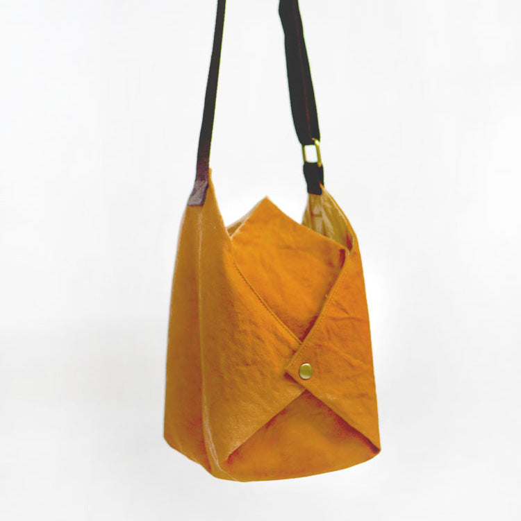 Box Sling Bag, a fun design sling bag with 4 inner pockets for ease of use by Xiapism Natural Dye Sustainable Fashion