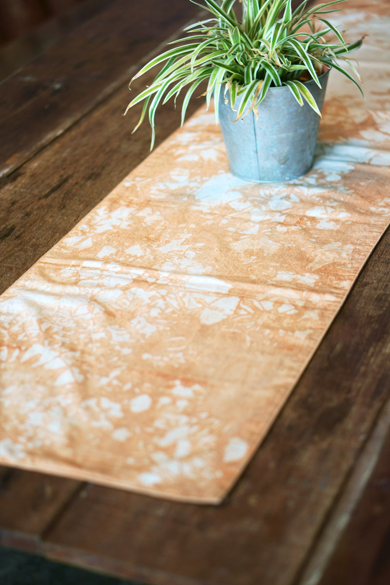 Grunge Table Runner place nicely on the table by Xiapism Natural Dye Sustainable Fashion