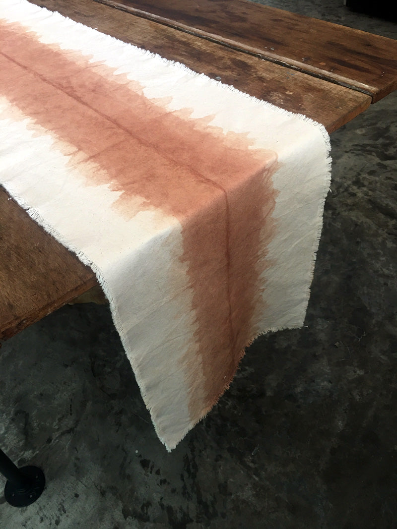 Rustic Canvas Table Runner by Xiapism Natural Dye Sustainable lifestyle products